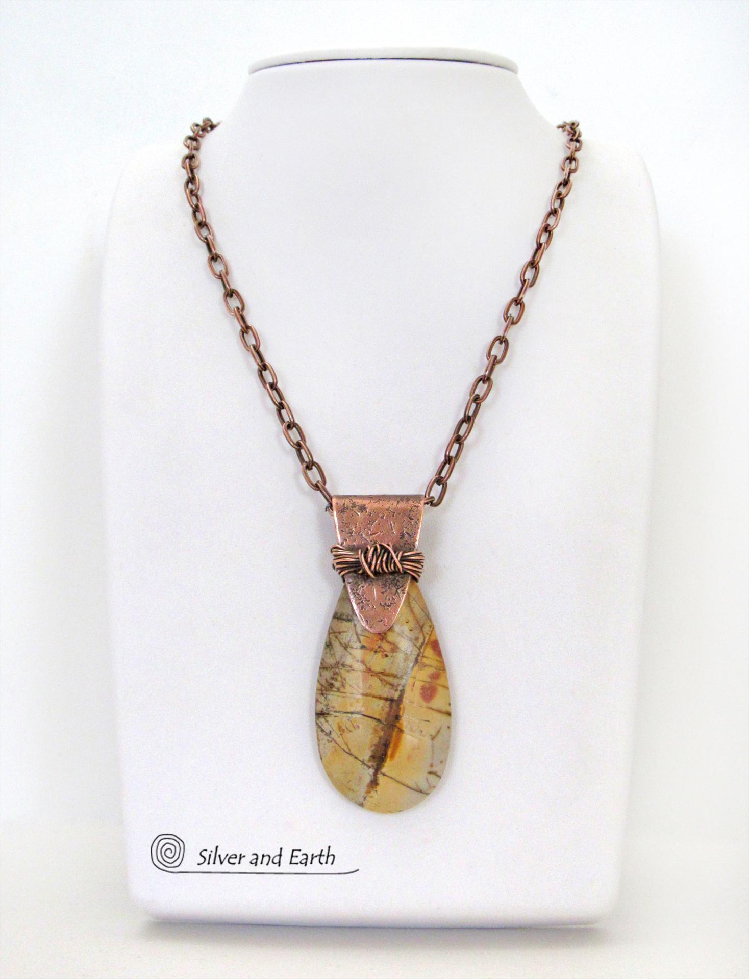 Natural Picasso Jasper hotsell & Pure Copper Double Strand Necklace